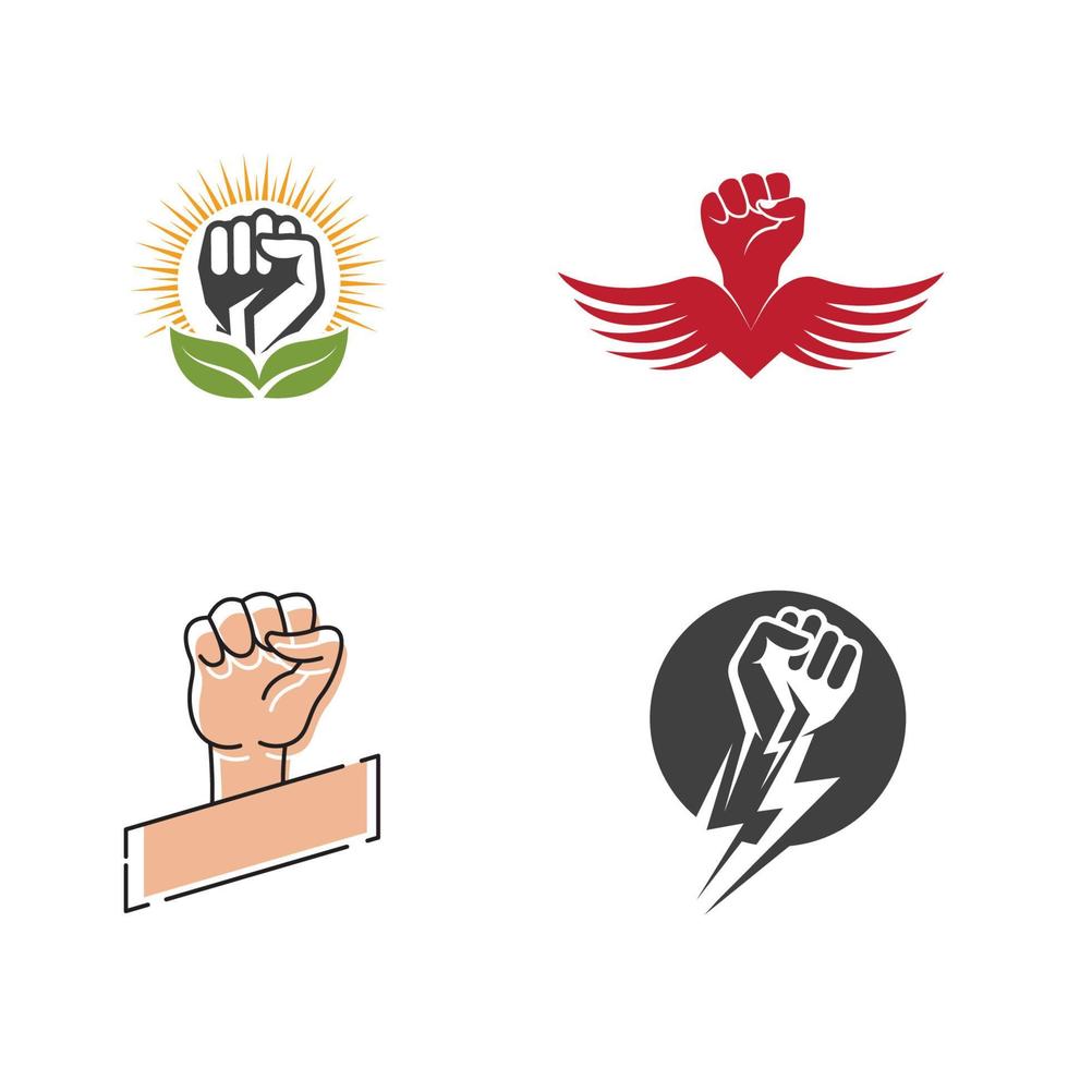 Hand Strong Template vector icon