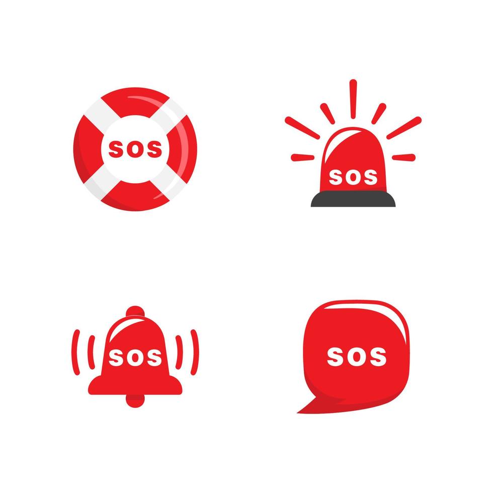 SOS Vector icon design illustration