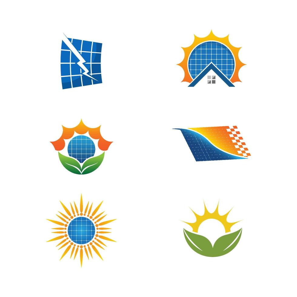 Ilustración de icono de vector de energía solar