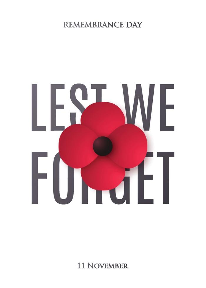 Remembrance Day design vector