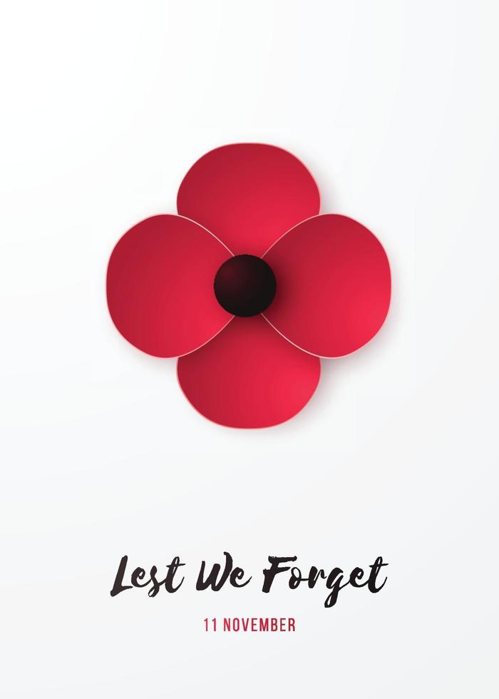 Remembrance day vertical banner vector