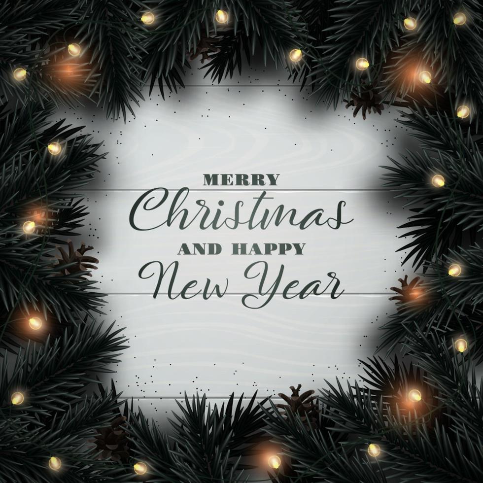 Merry Christmas and Happy New Year design background. vector