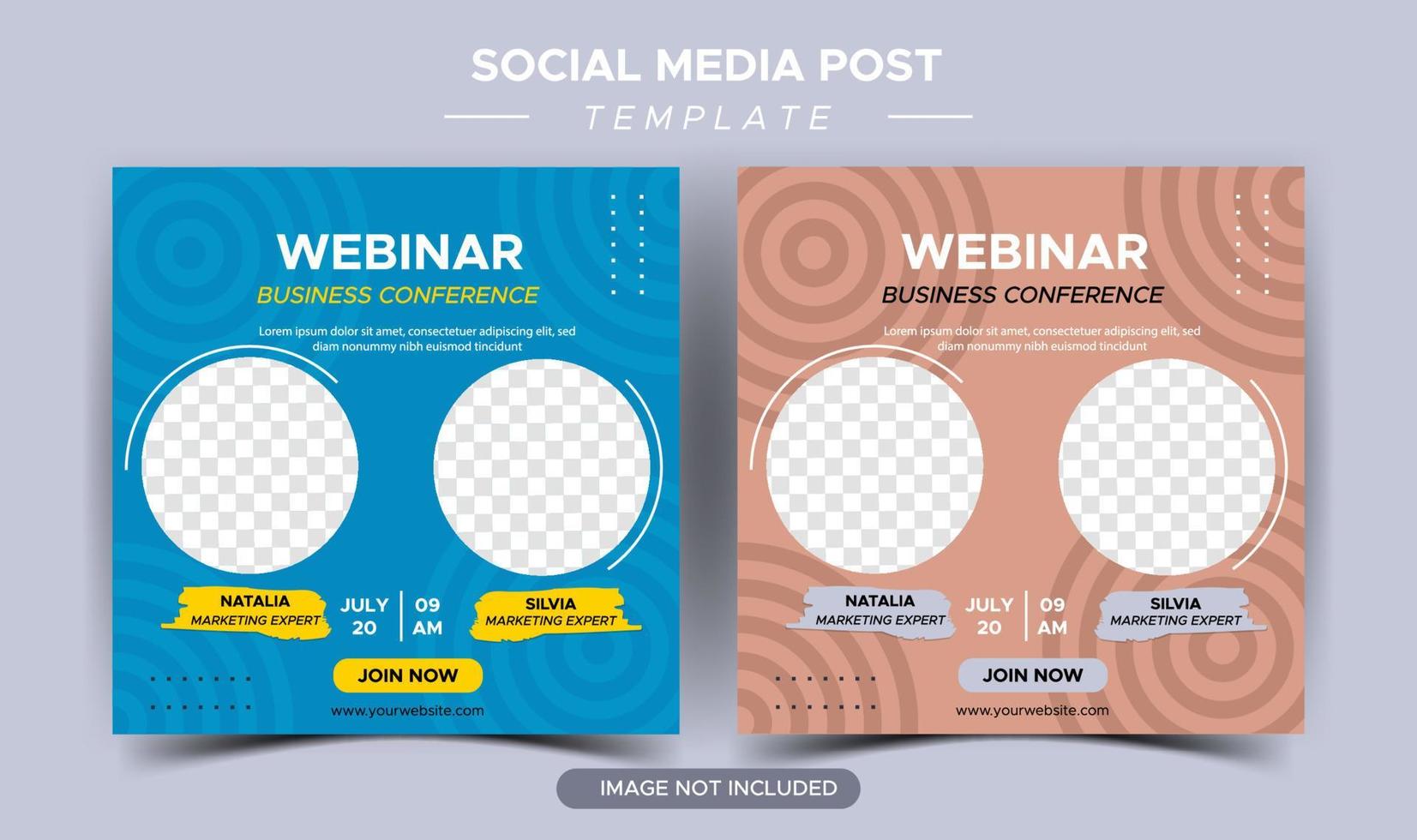 Webinar langsung pemasaran digital media social vector