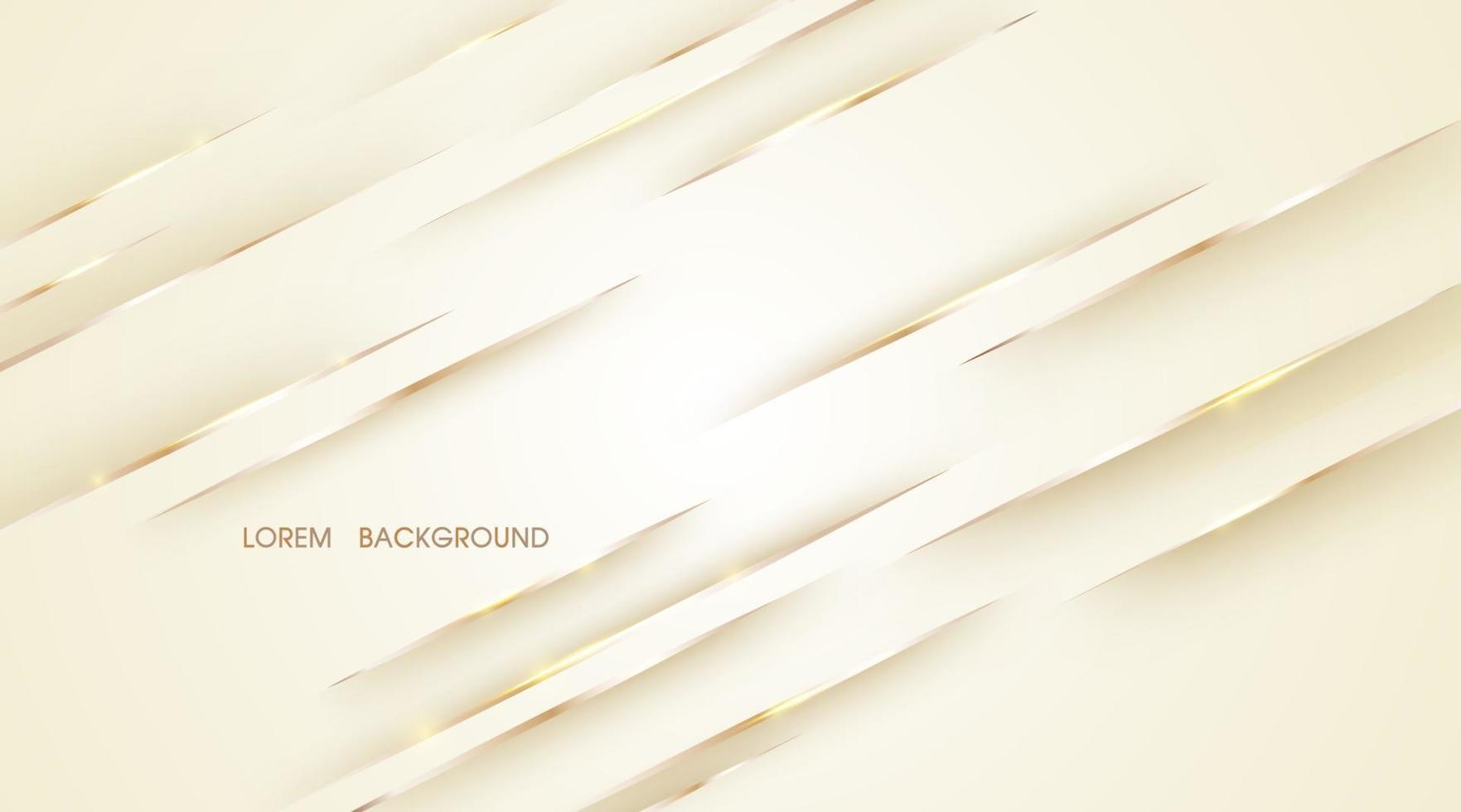 Beige abstract with shiny golden lines for background vector