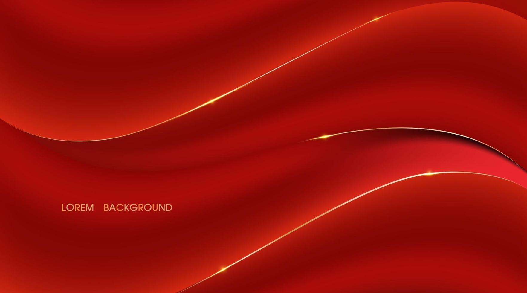 Red abstract curve and wavy illustration background vector