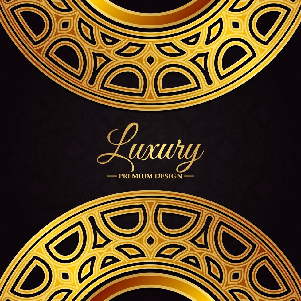 Luxury gold border pattern background vector