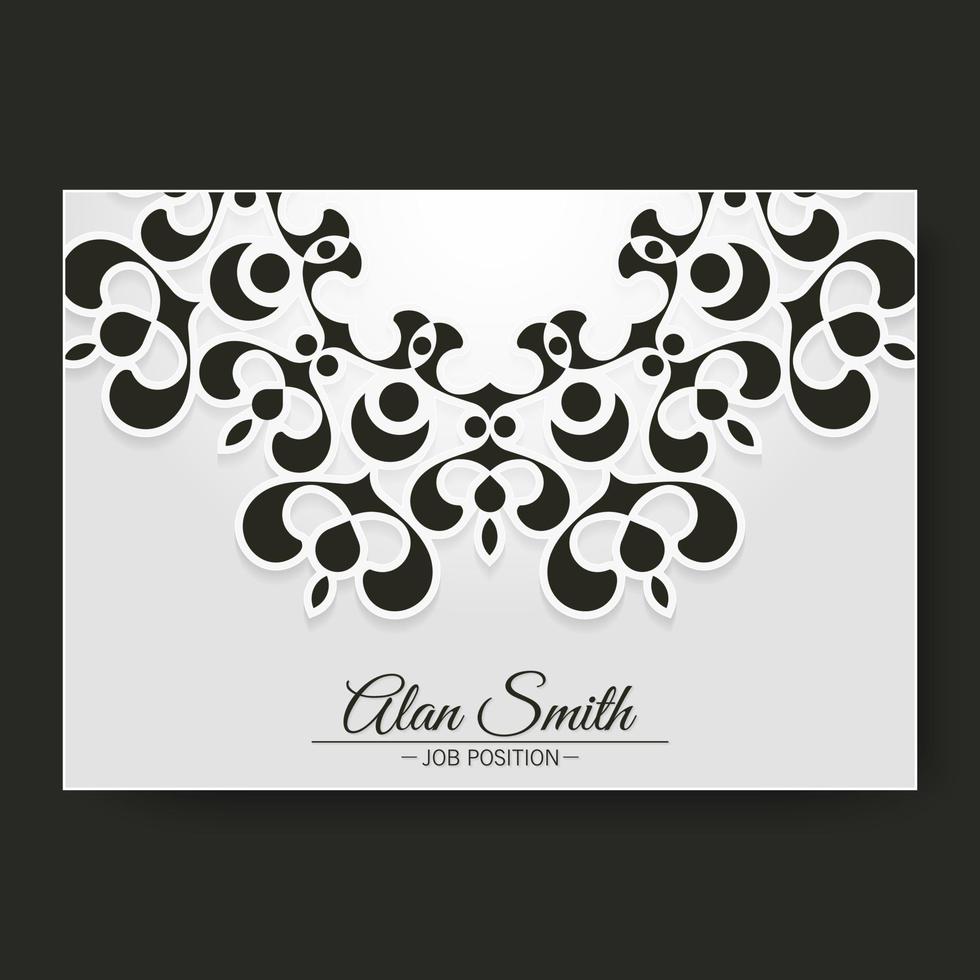 Luxury business card template with Ornaments design vector