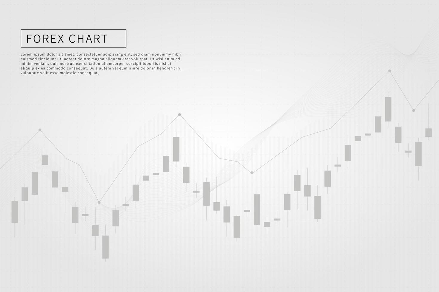 Forex trading promo page vector illustration. Web banner template