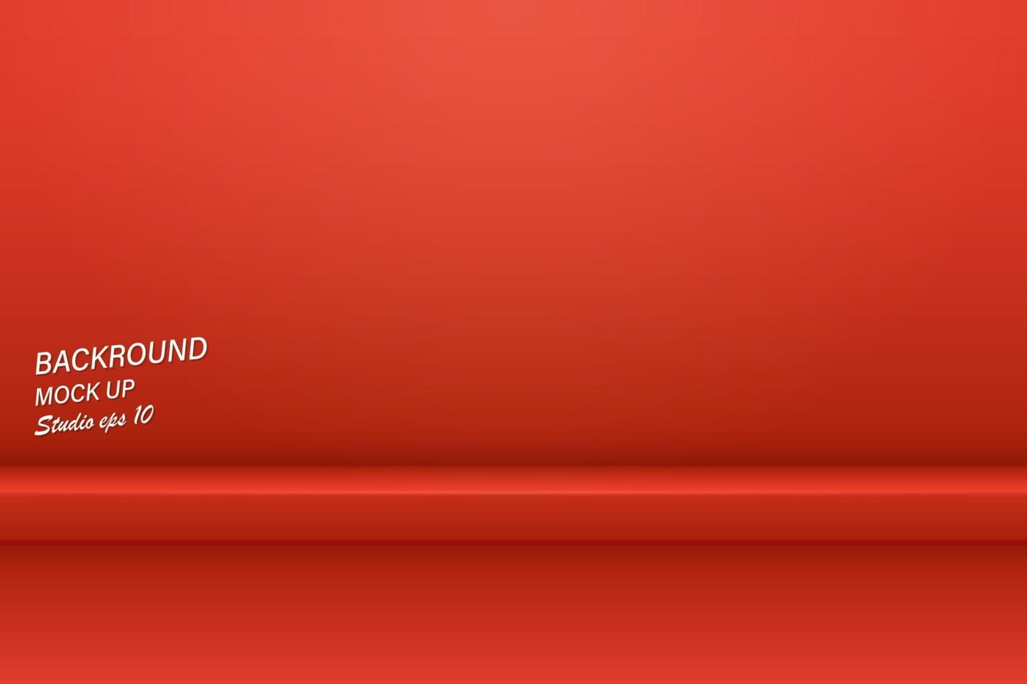 Vector, Empty orange red color studio room background vector