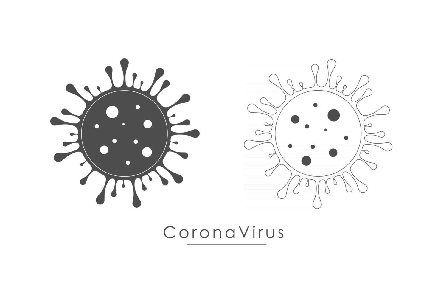 Coronavirus Bacteria Cell Icon and Stop Coronavirus Concepts vector