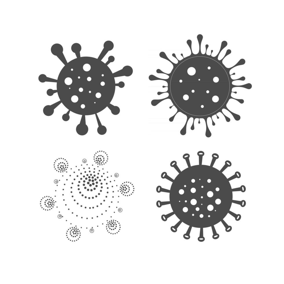 Coronavirus Bacteria Cell Icon and Stop Coronavirus Concepts vector