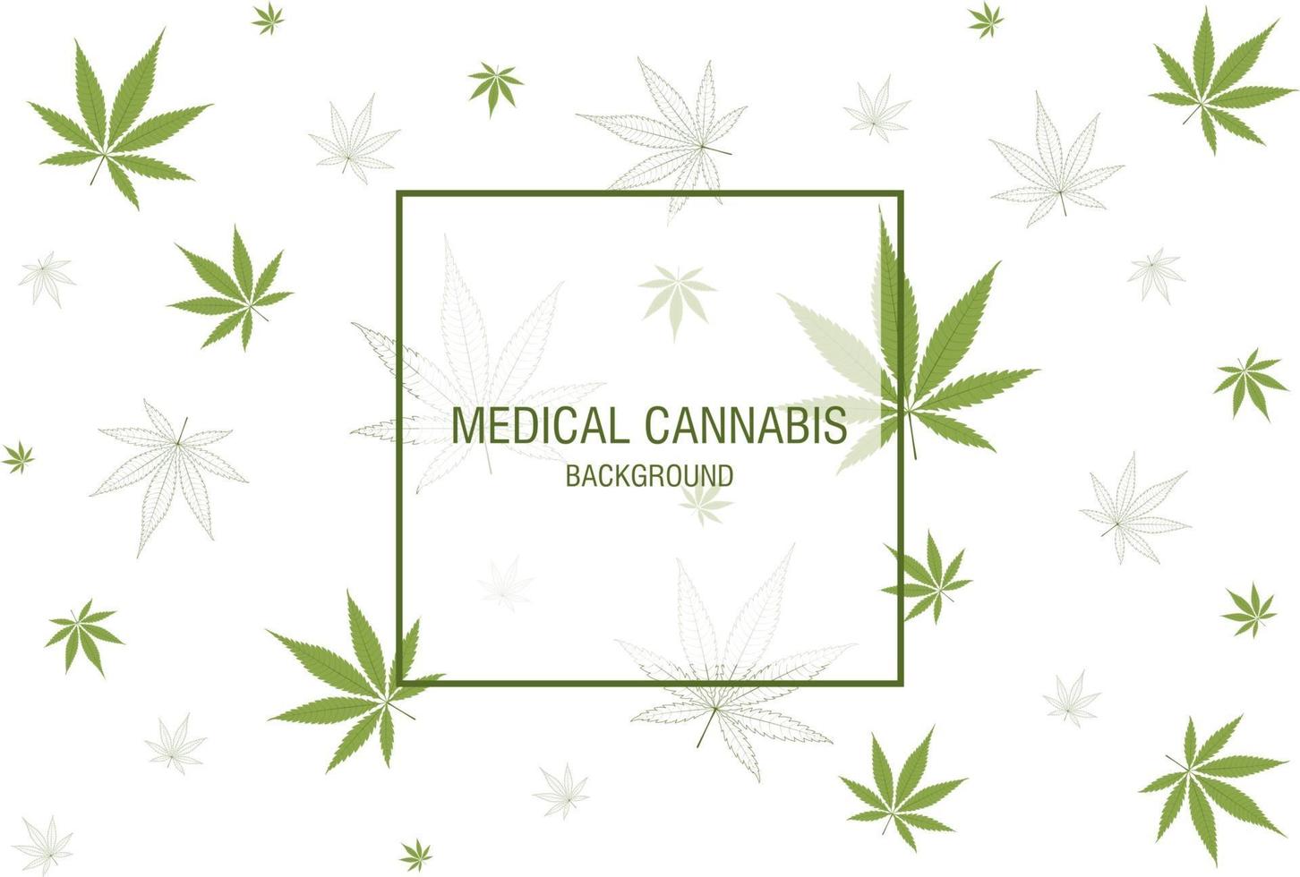 Cannabis Background. Marijuana Ganja Weed Hemp Leafs Seamless Pattern. vector