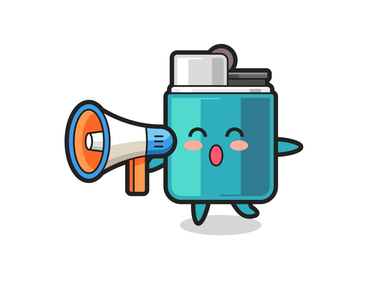 lighter character illustration holding a megaphone vector