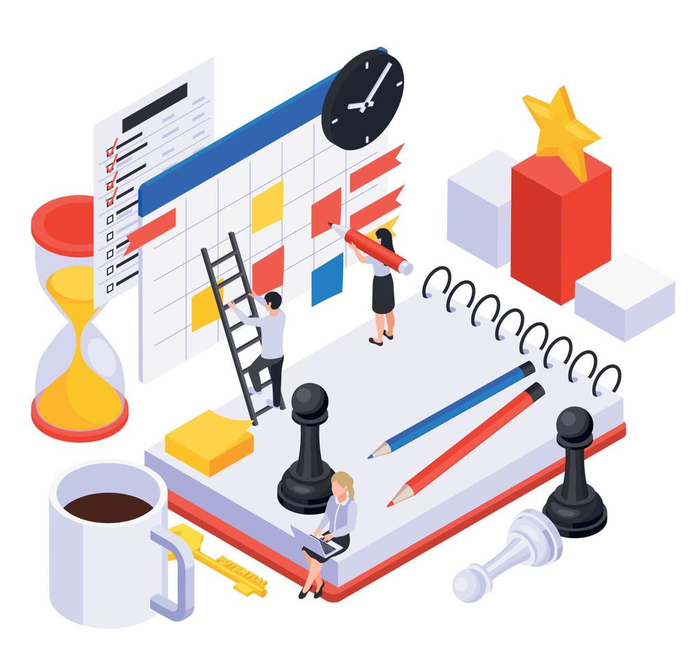 Personal Growth Isometric Composition vector