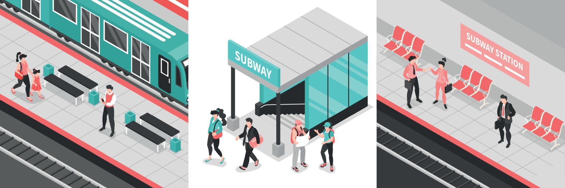 Metro Subway Design Concept vector