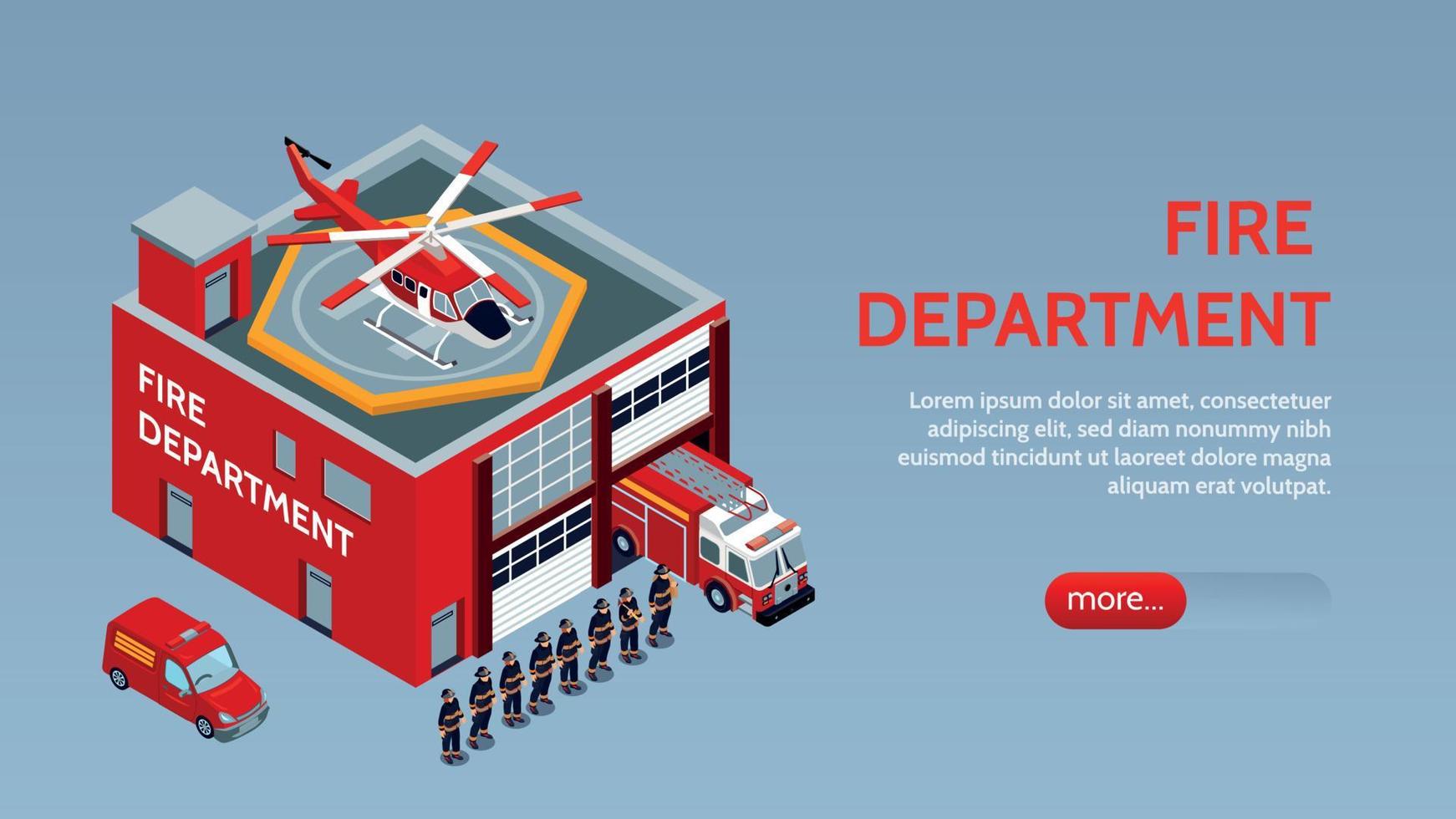 Fire Department Horizontal Banner vector