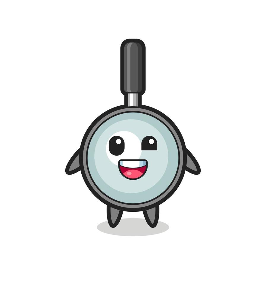 illustration of an magnifying glass character with awkward poses vector