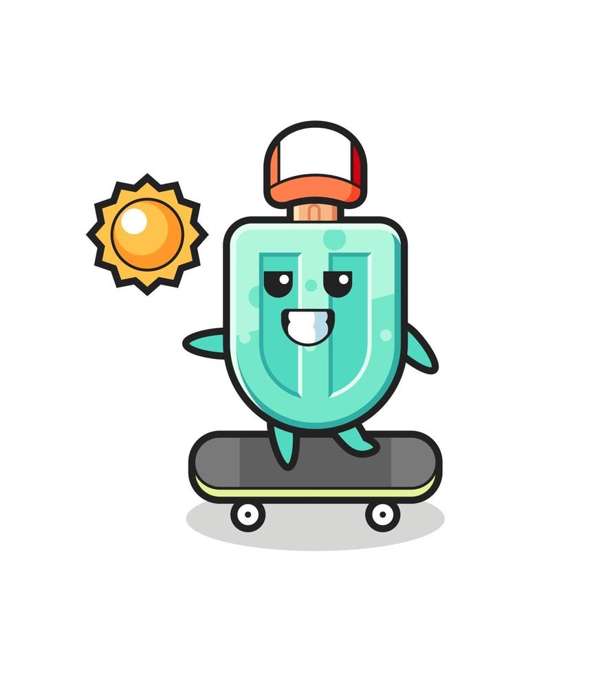 popsicles character illustration ride a skateboard vector