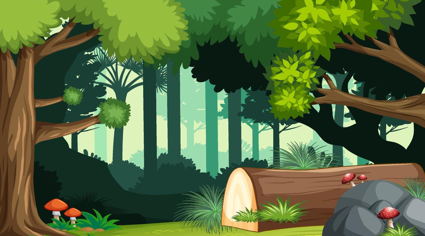 Nature forest landscape background vector