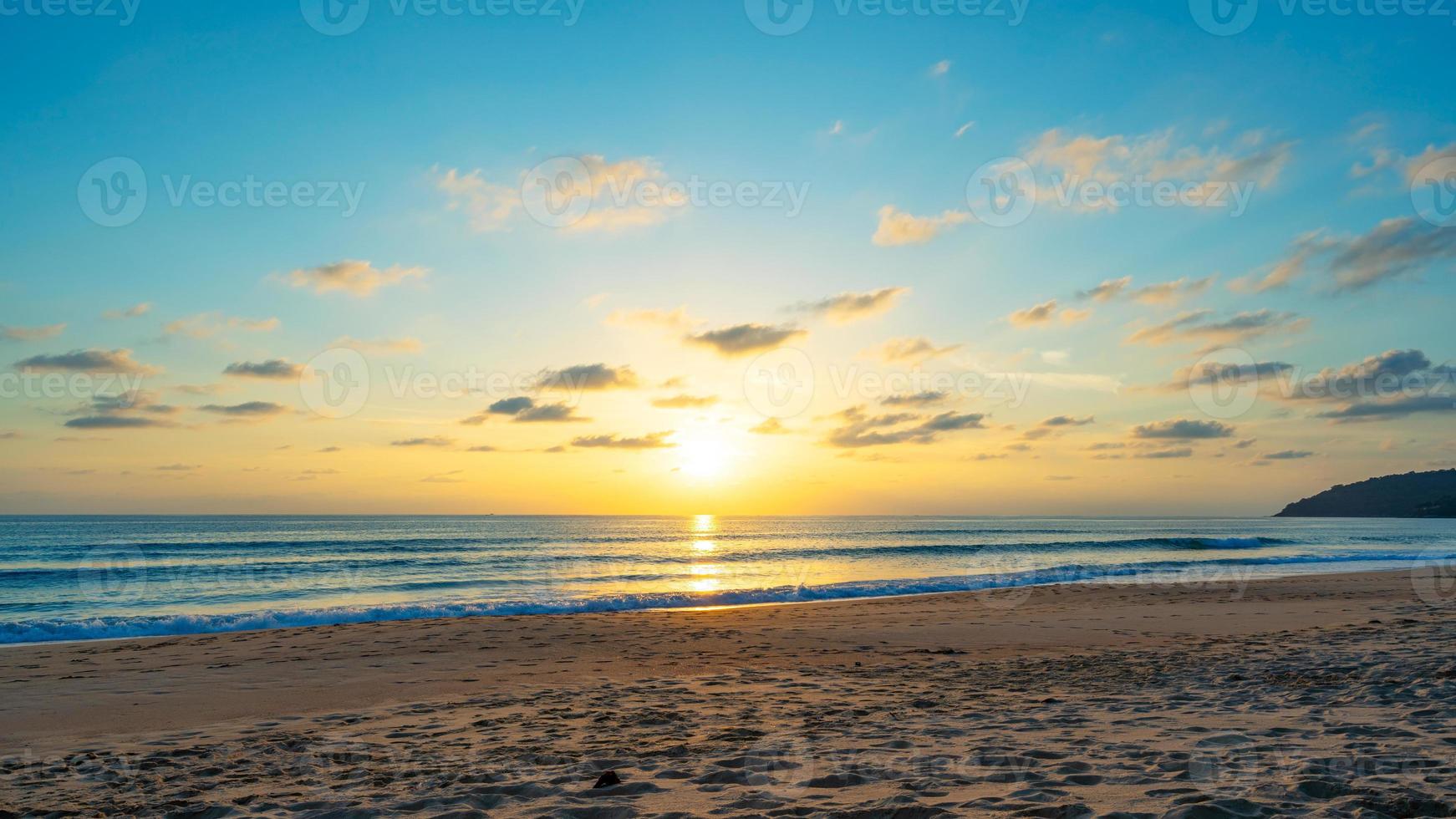 Sunset or sunrise sky clouds over sea photo