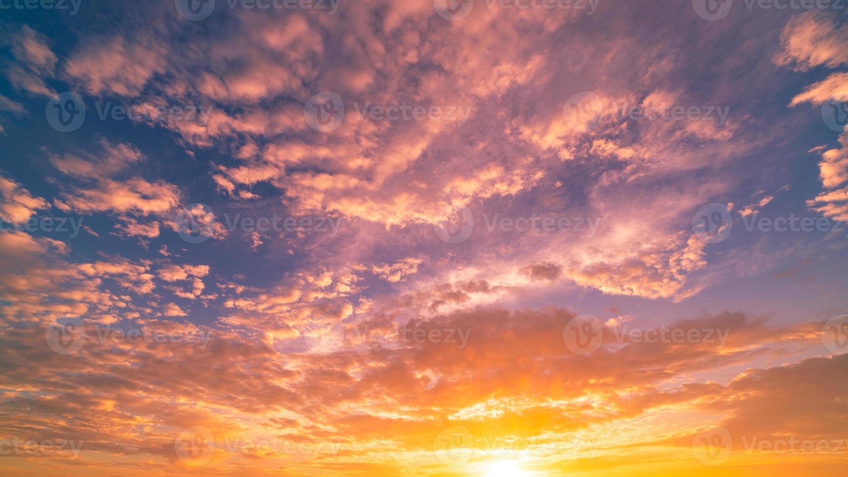 Dramatic sunset or sunrise sky photo