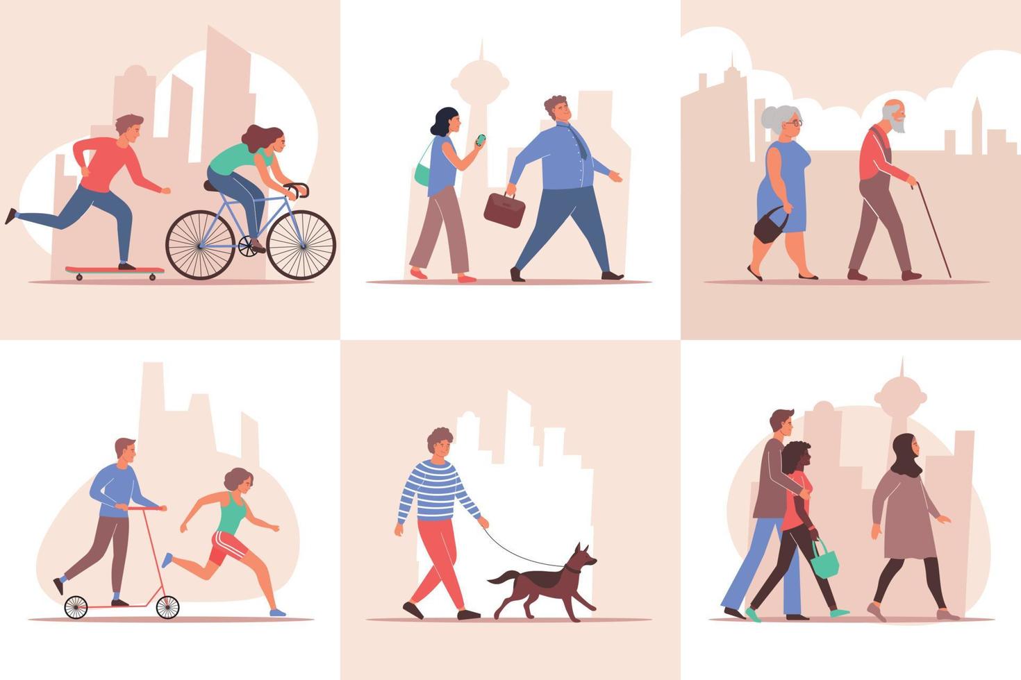 City Flat Design Concept vector