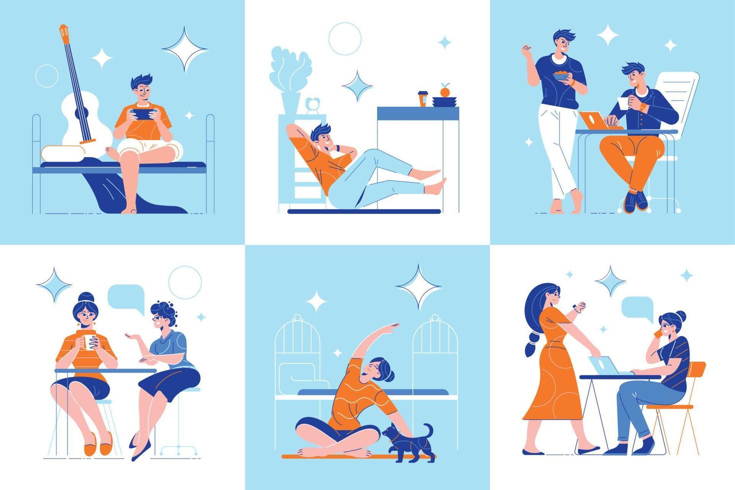 Daily Routine Concept vector