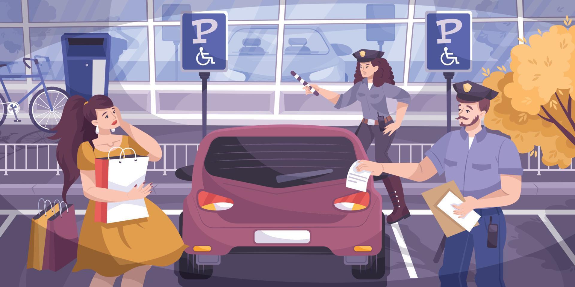 Traffic Police Background Illustration vector