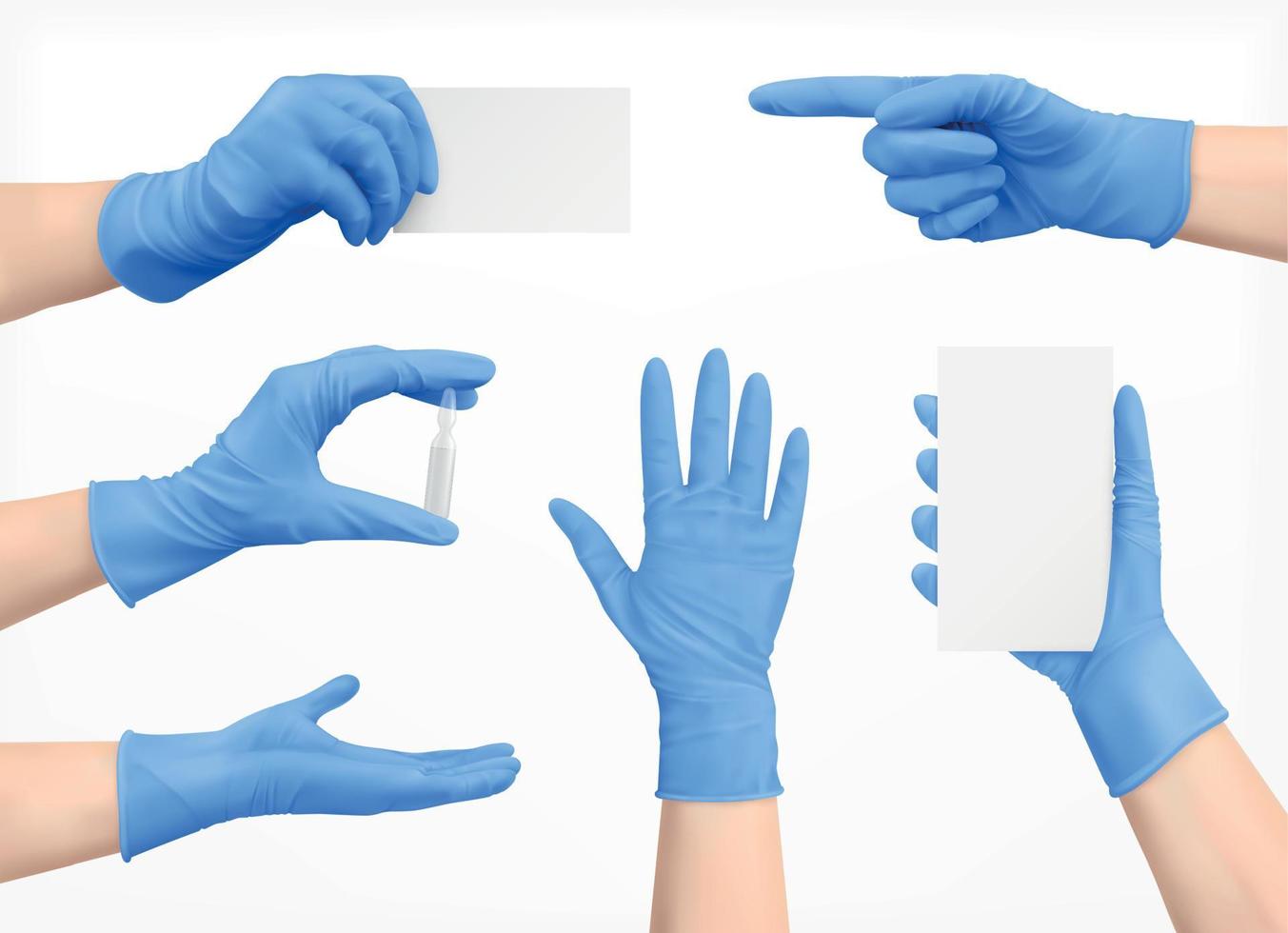 Hands In Gloves Set vector