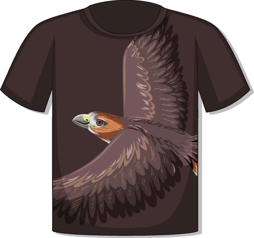 Front of t-shirt with eagle template vector