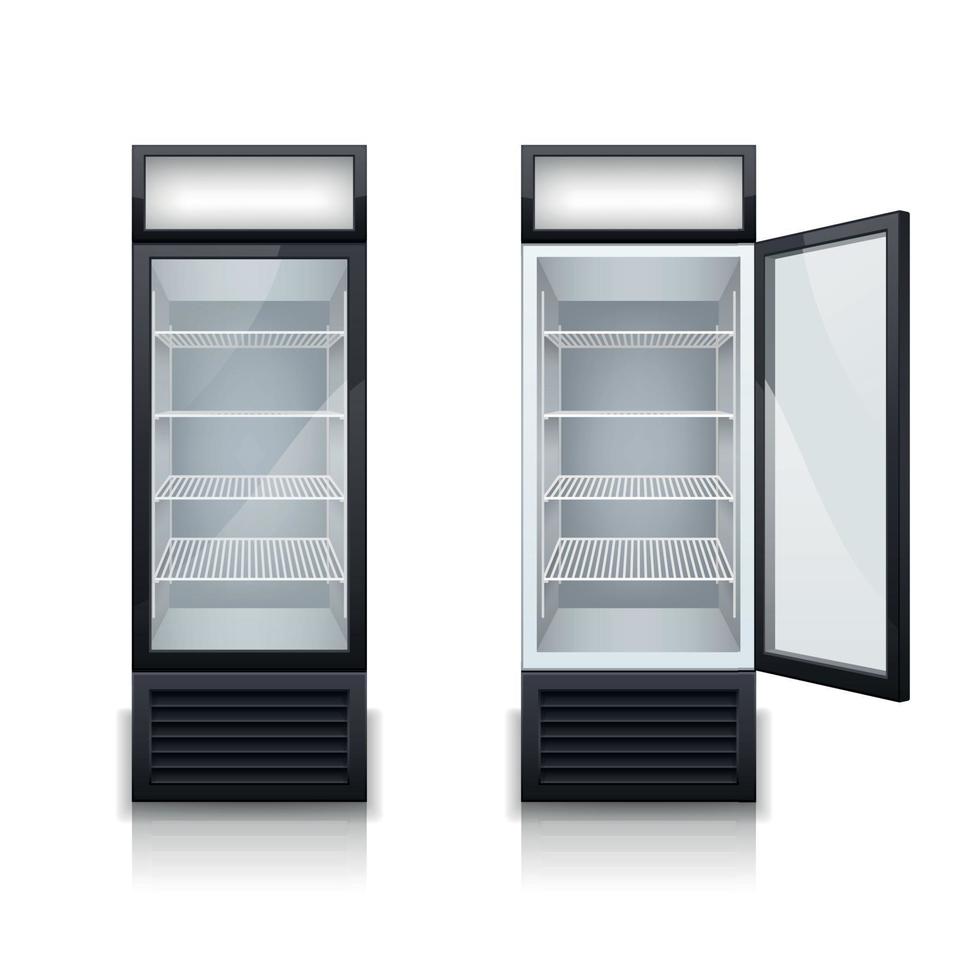 Drinks Fridges Realistic Set vector