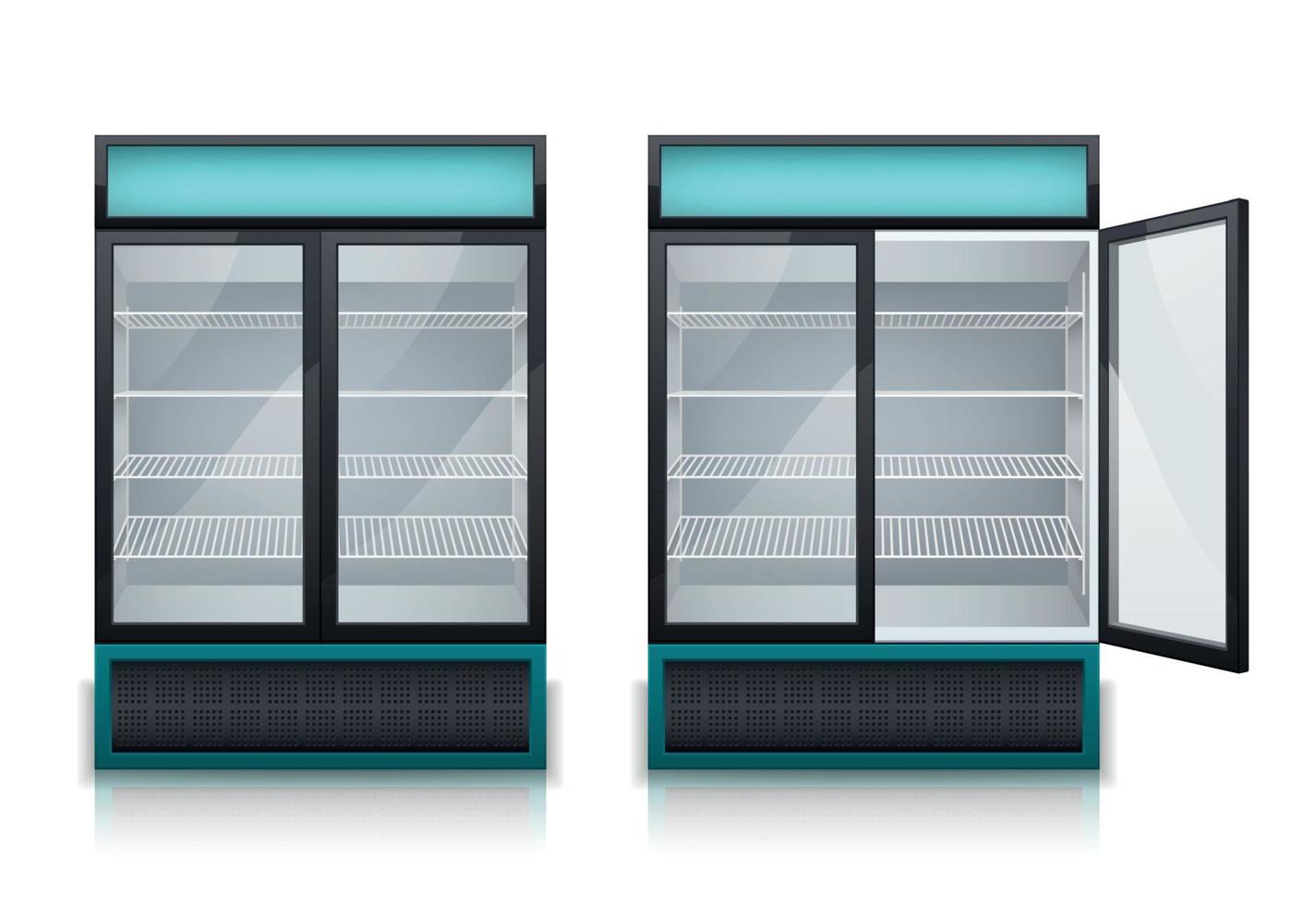 Drinks Fridges Realistic Set vector
