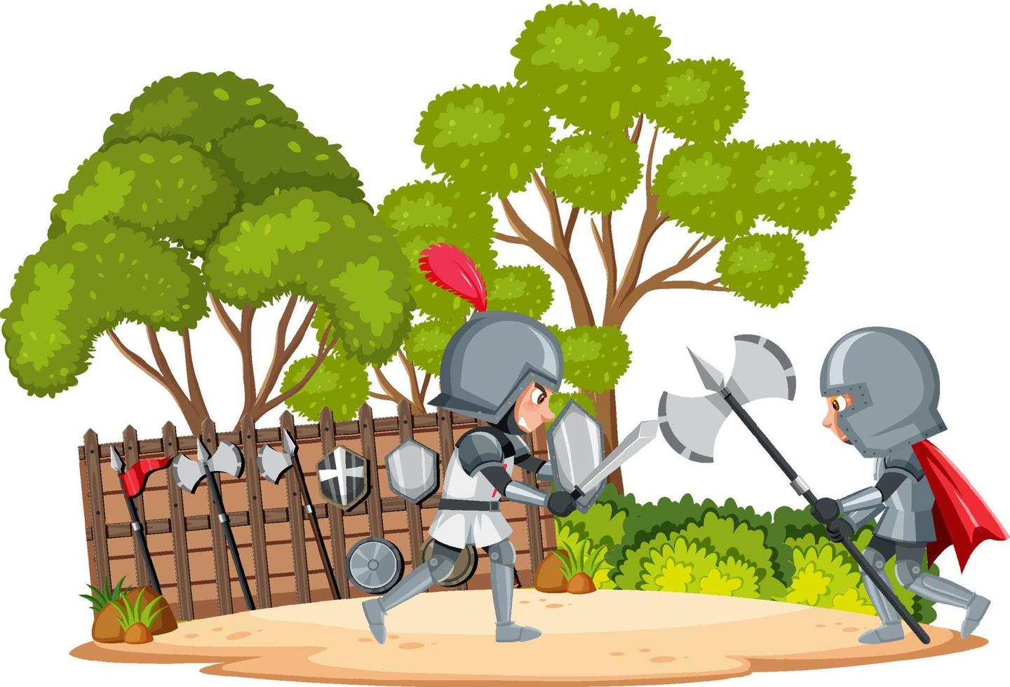 Knight ancient army fighting for kingdom vector