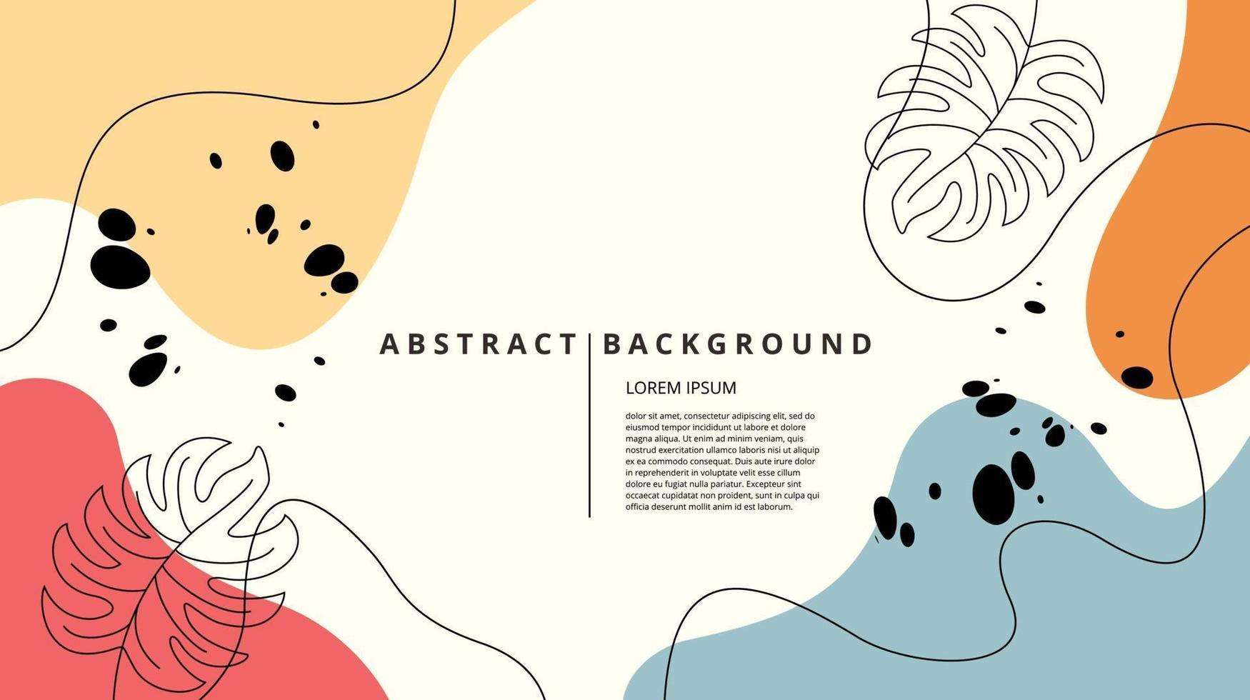 Abstract flat natural liquid shapes background vector