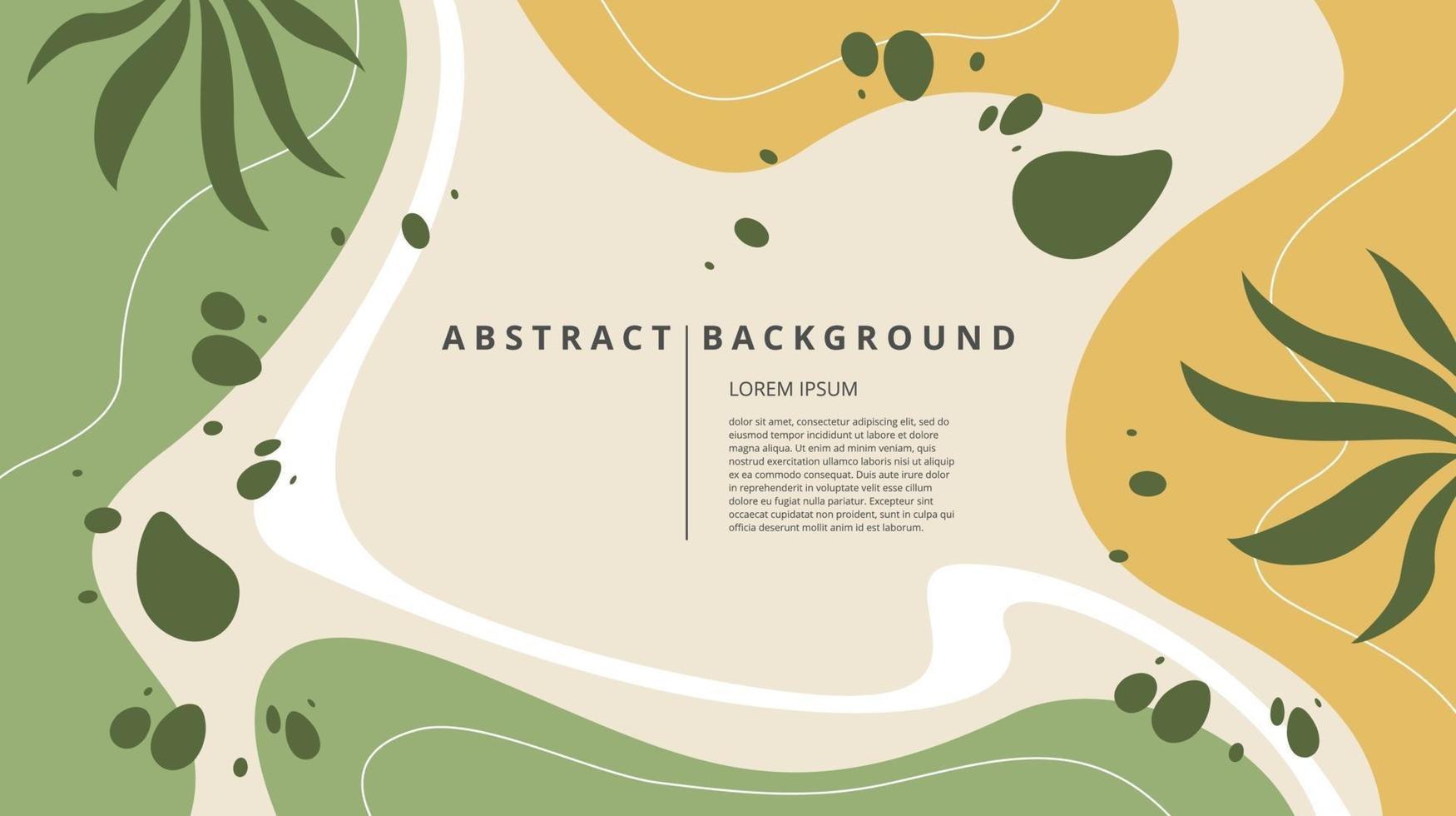 Abstract flat natural shapes background vector