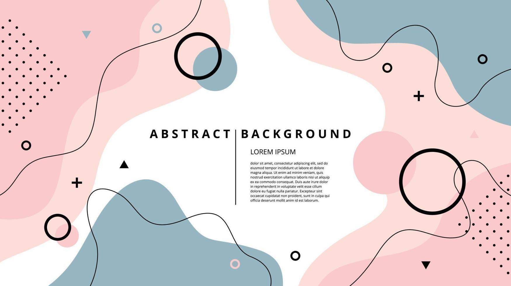 Abstract flat liquid geometric shapes background vector