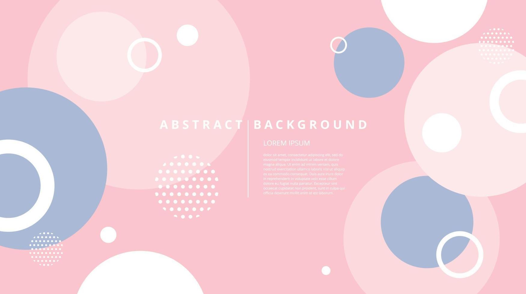 Abstract flat geometric circles background vector