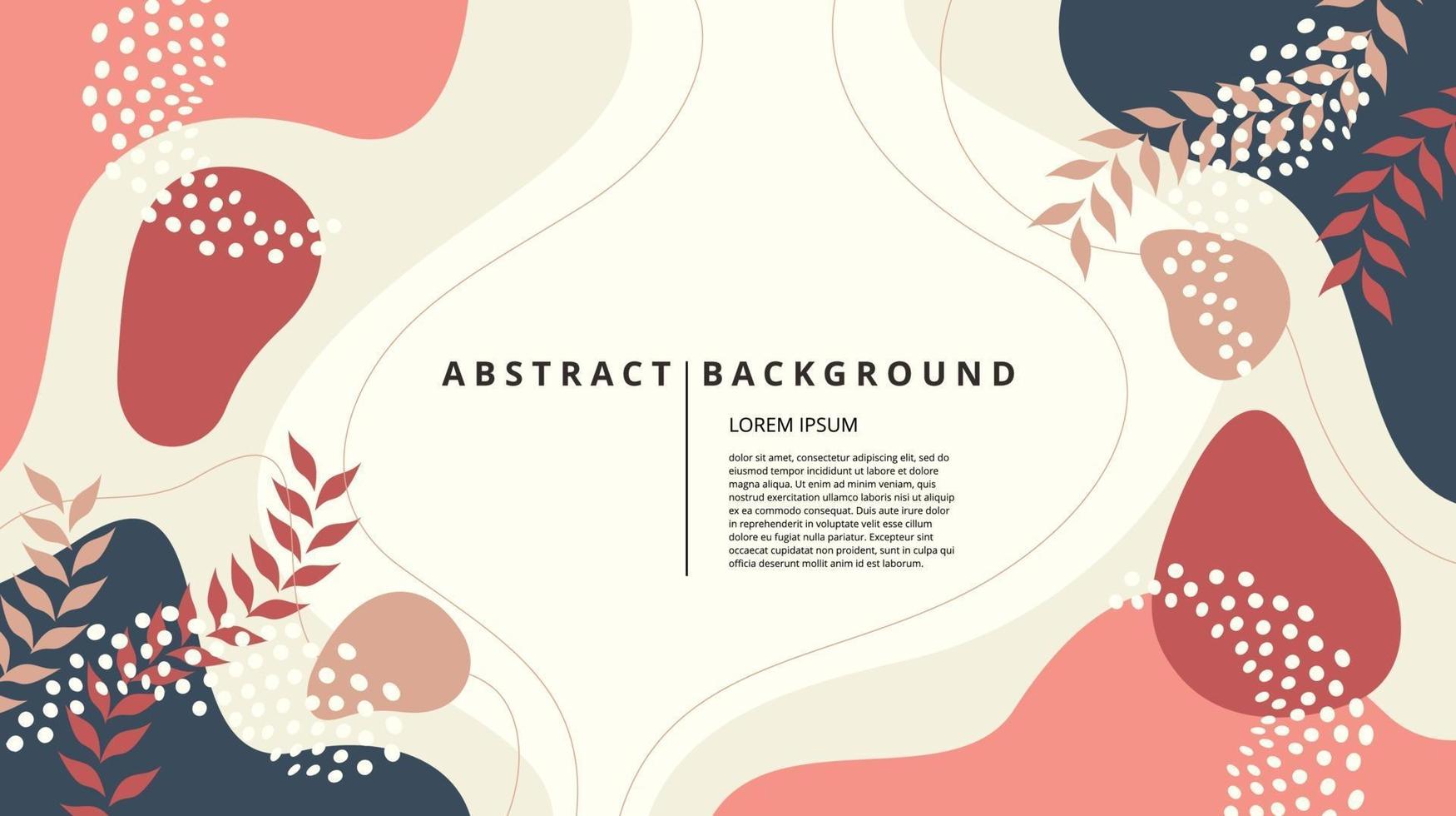 Abstract flat nature shapes background vector