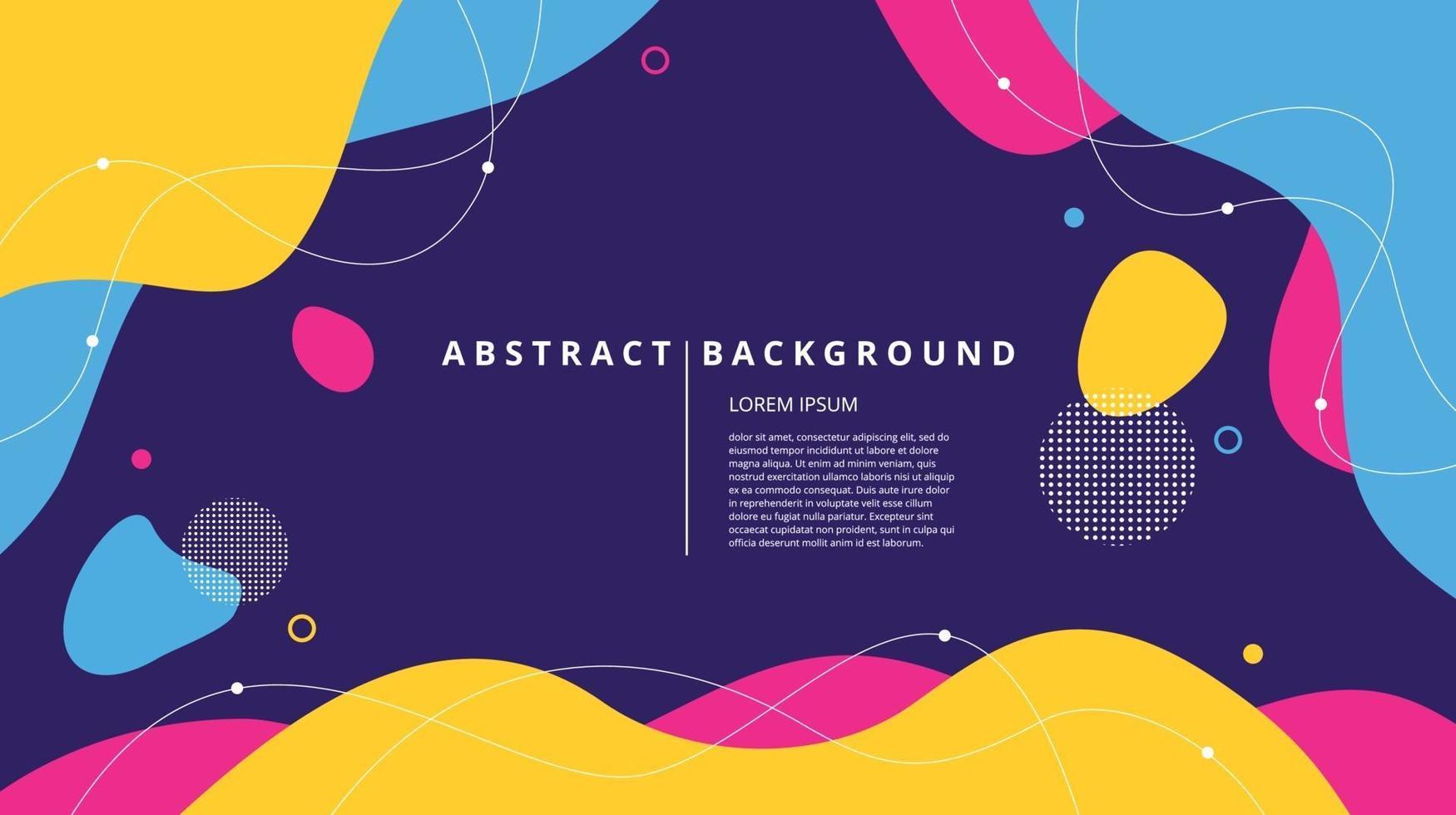 Abstract flat curvy shapes background vector