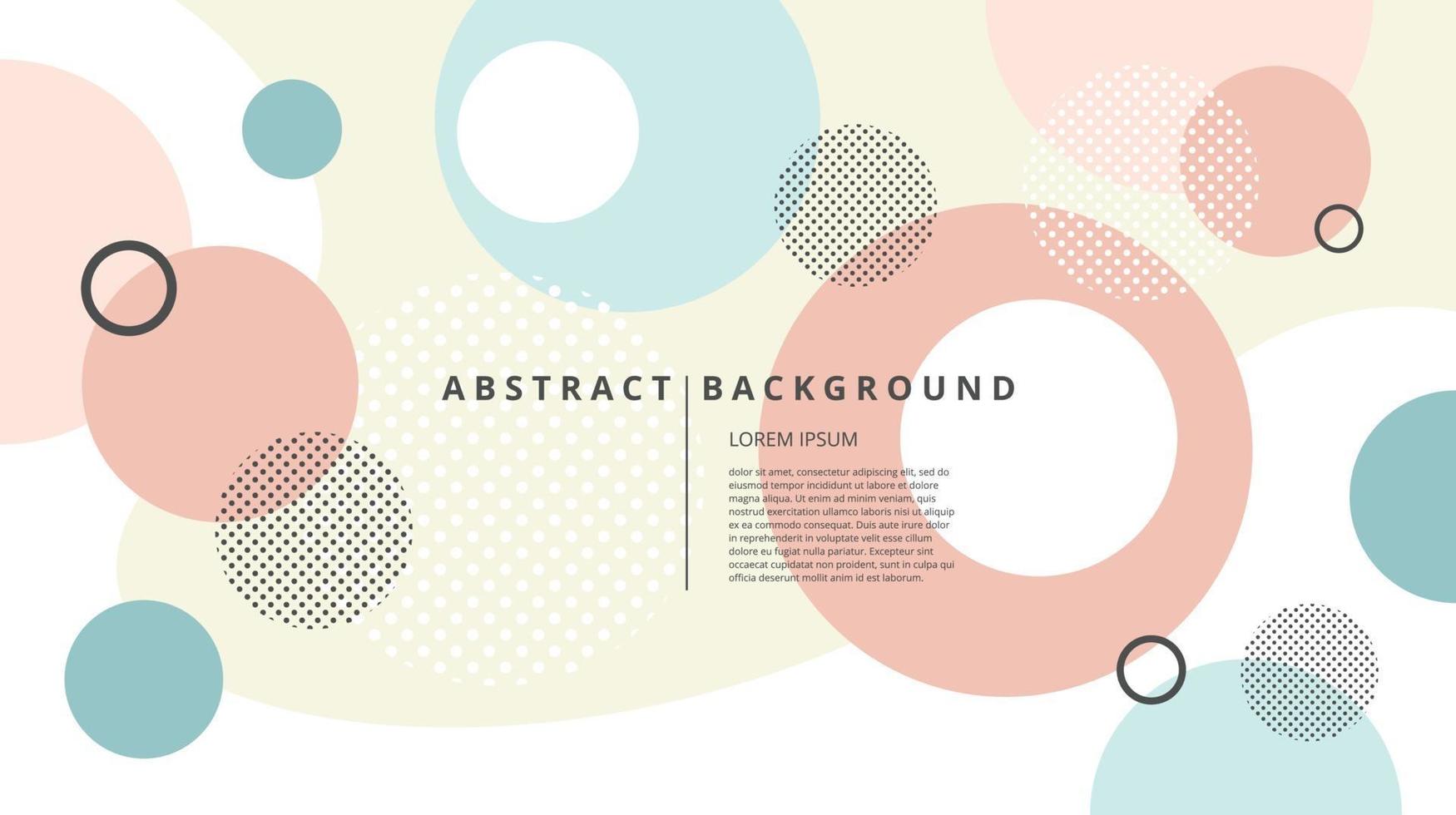 Abstract flat circle shapes background vector