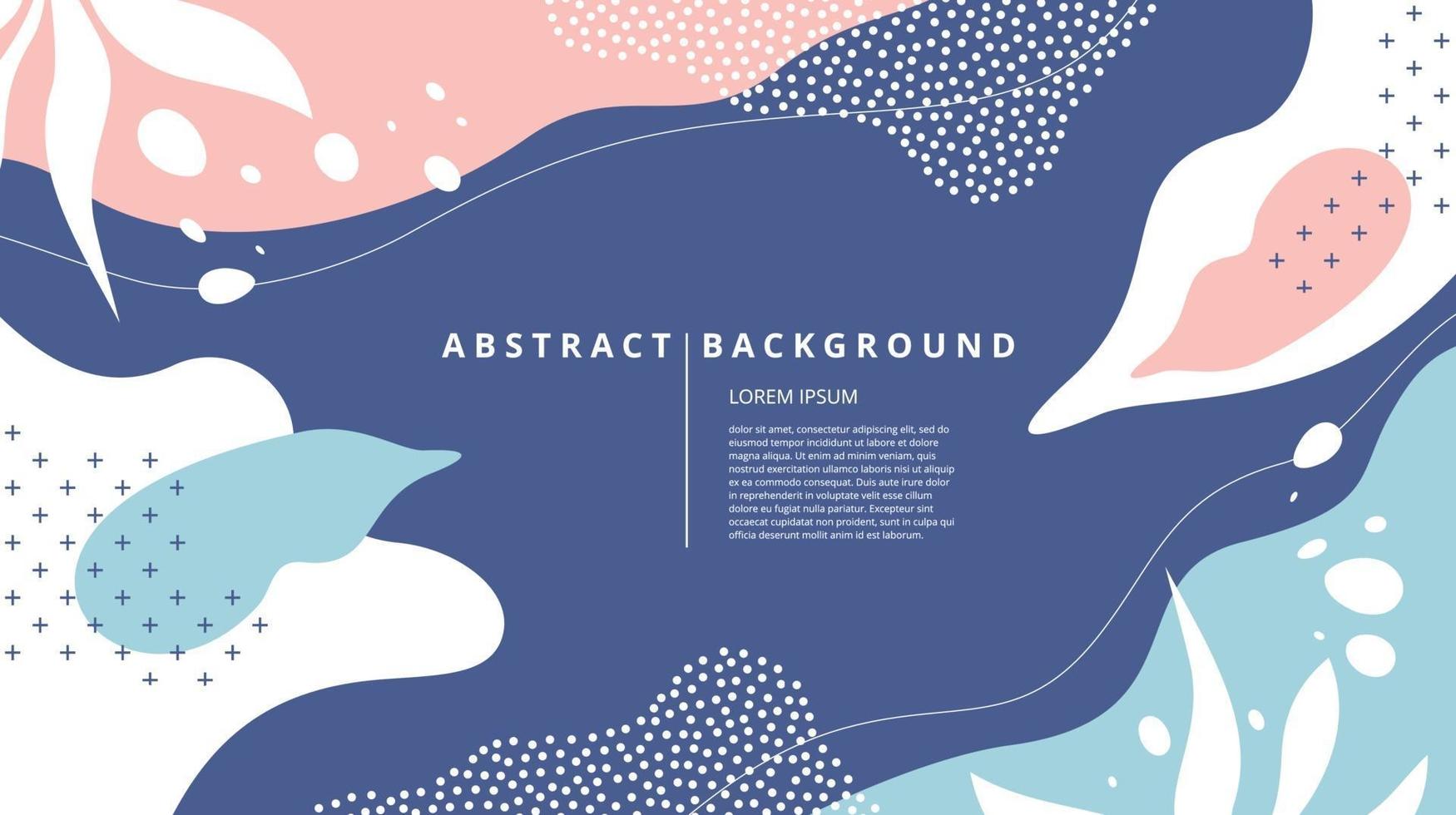 Abstract flat nature blue pink background vector