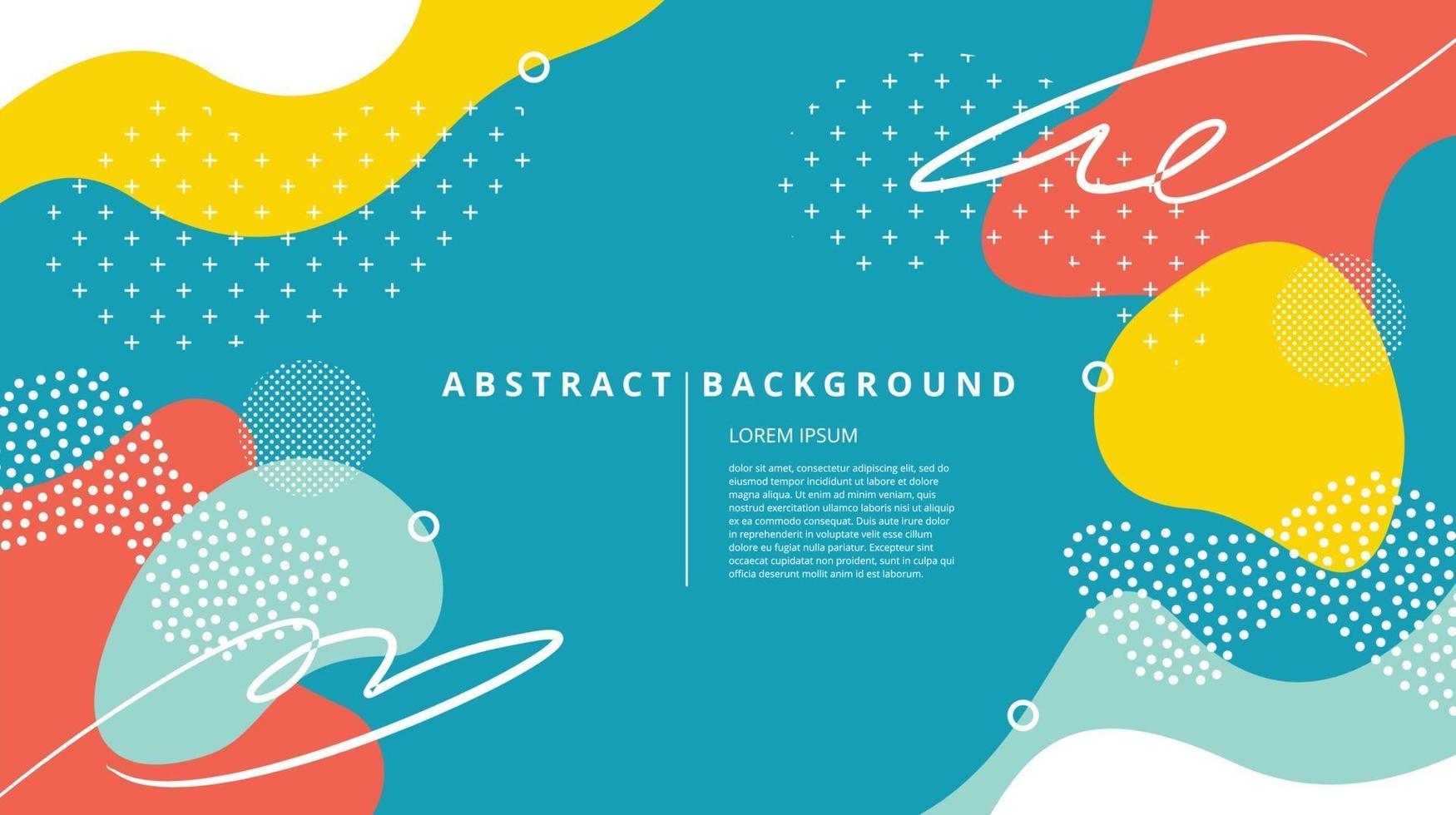 Abstract flat nature curvy background vector