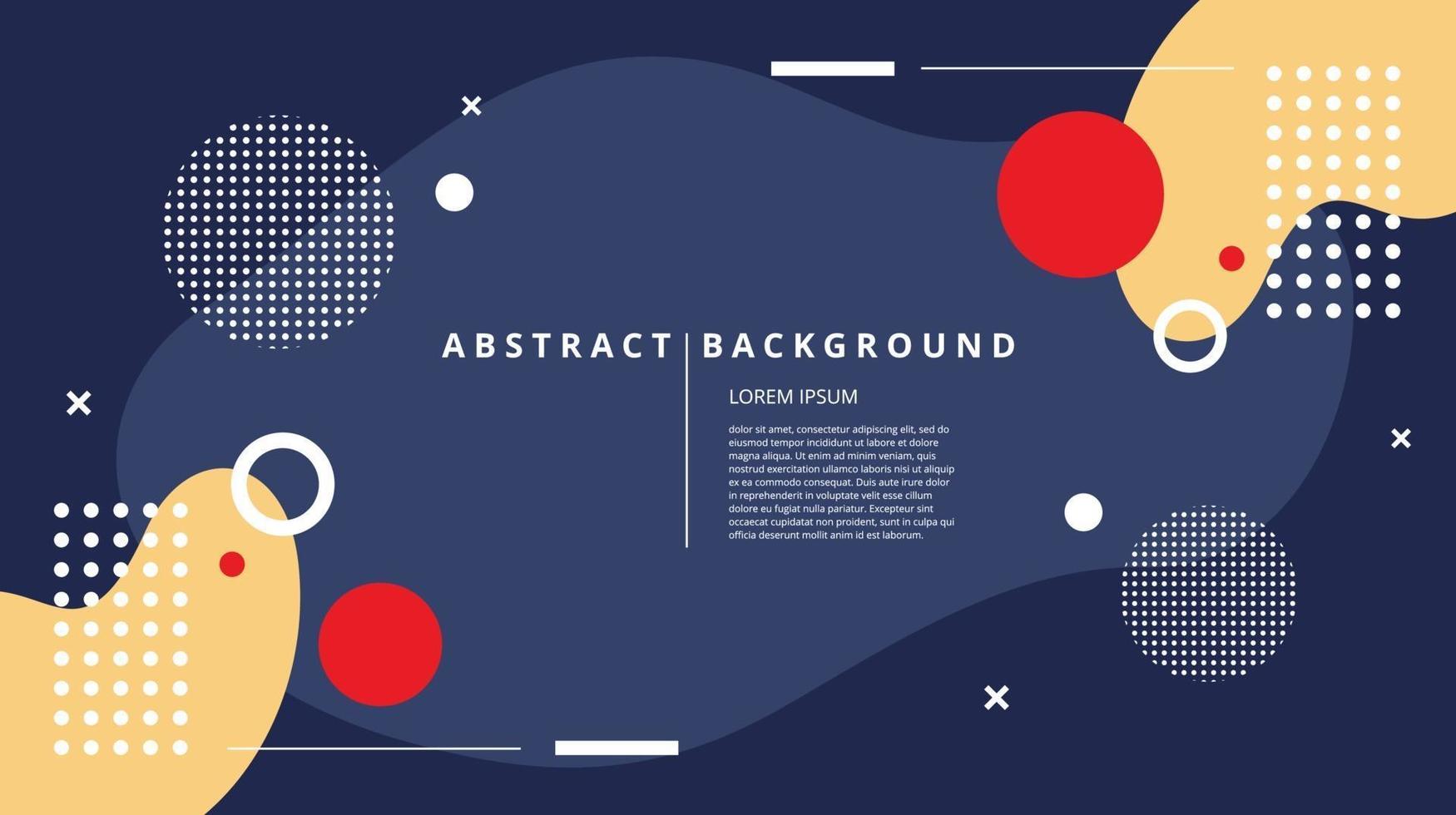 Abstract flat curvy geometric background vector