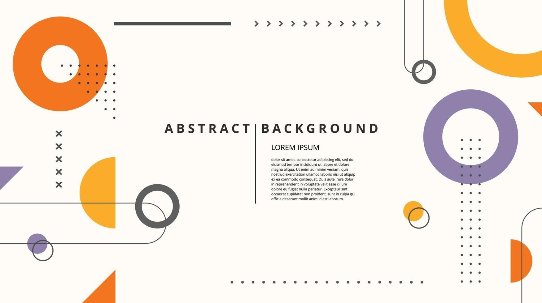 Abstract flat geometric memphis background vector