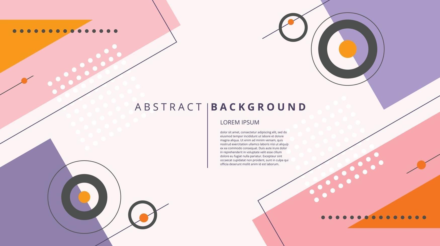Abstract flat geometric shapes background vector