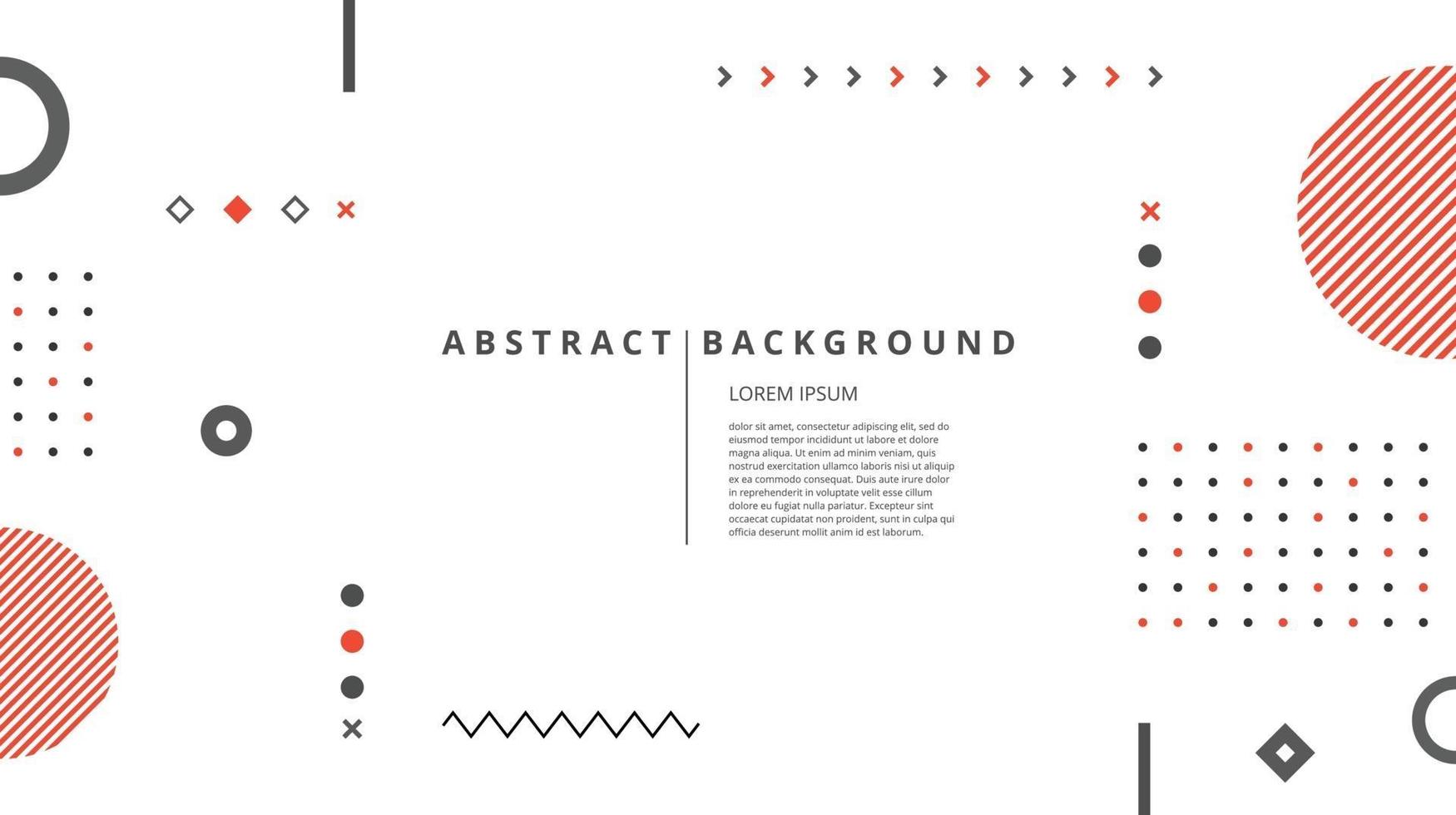 Abstract flat memphis geometric background vector