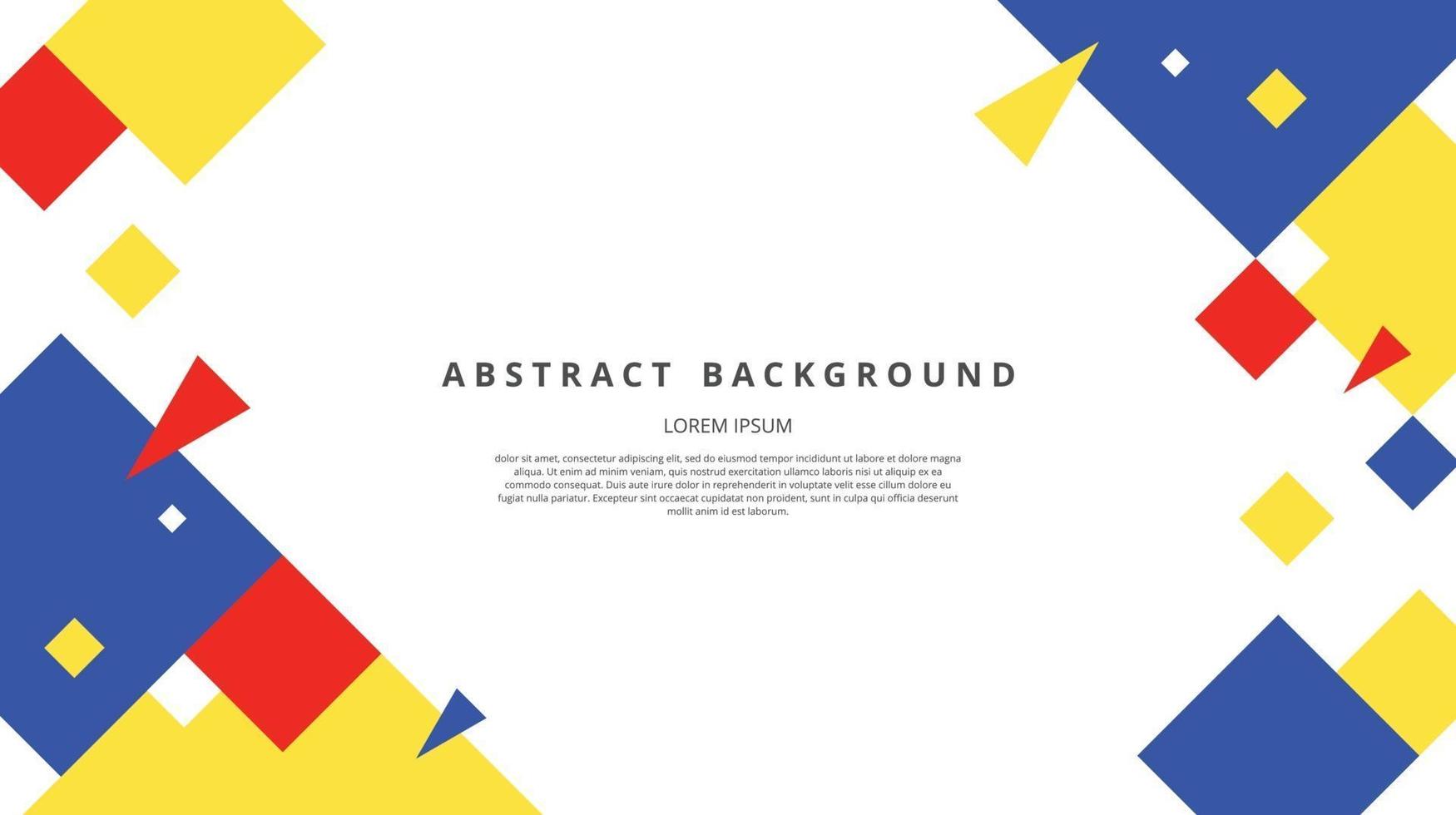 Abstract flat diagonal square triangle shapes background vector