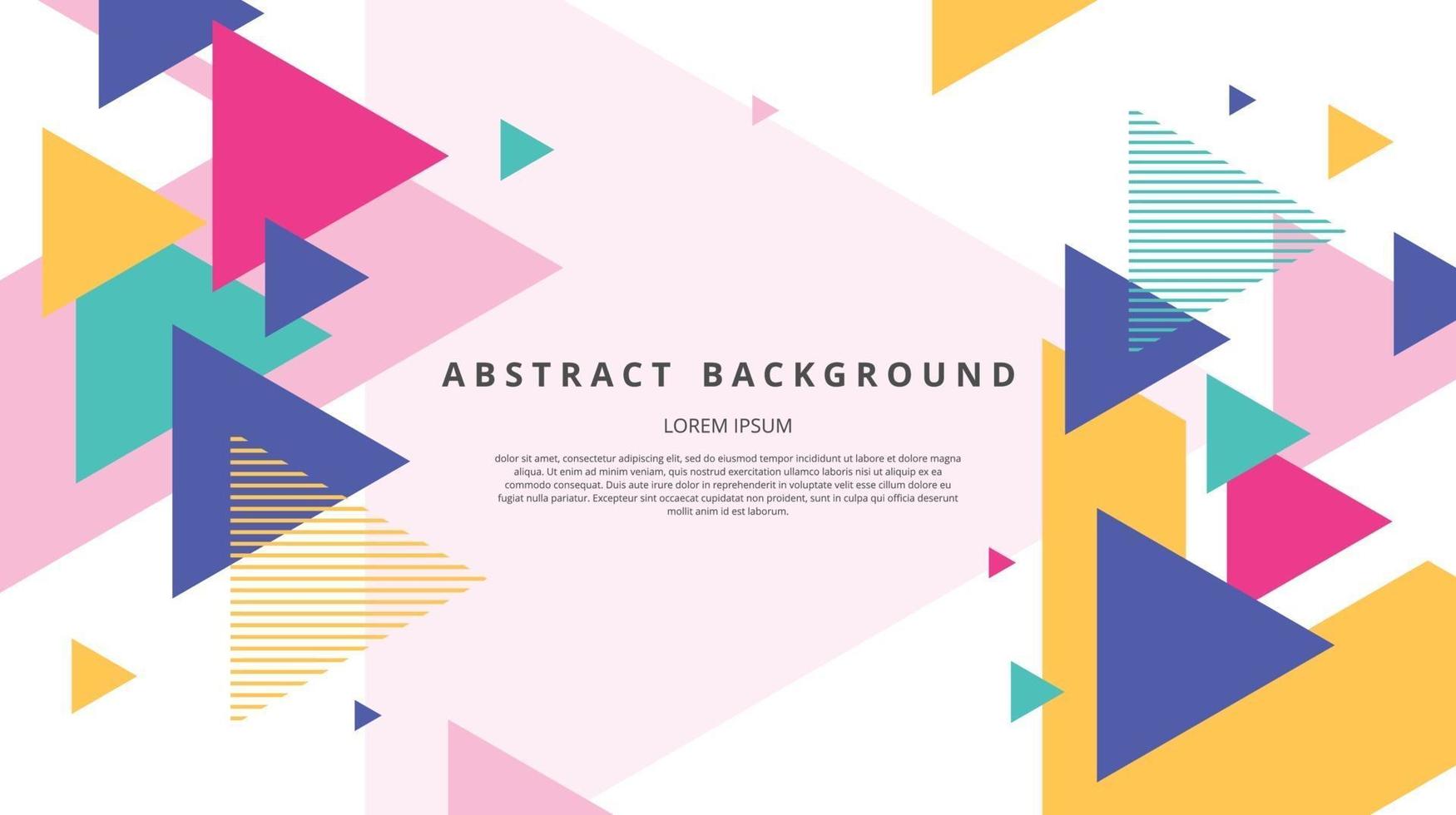 Abstract flat triangles flow background vector
