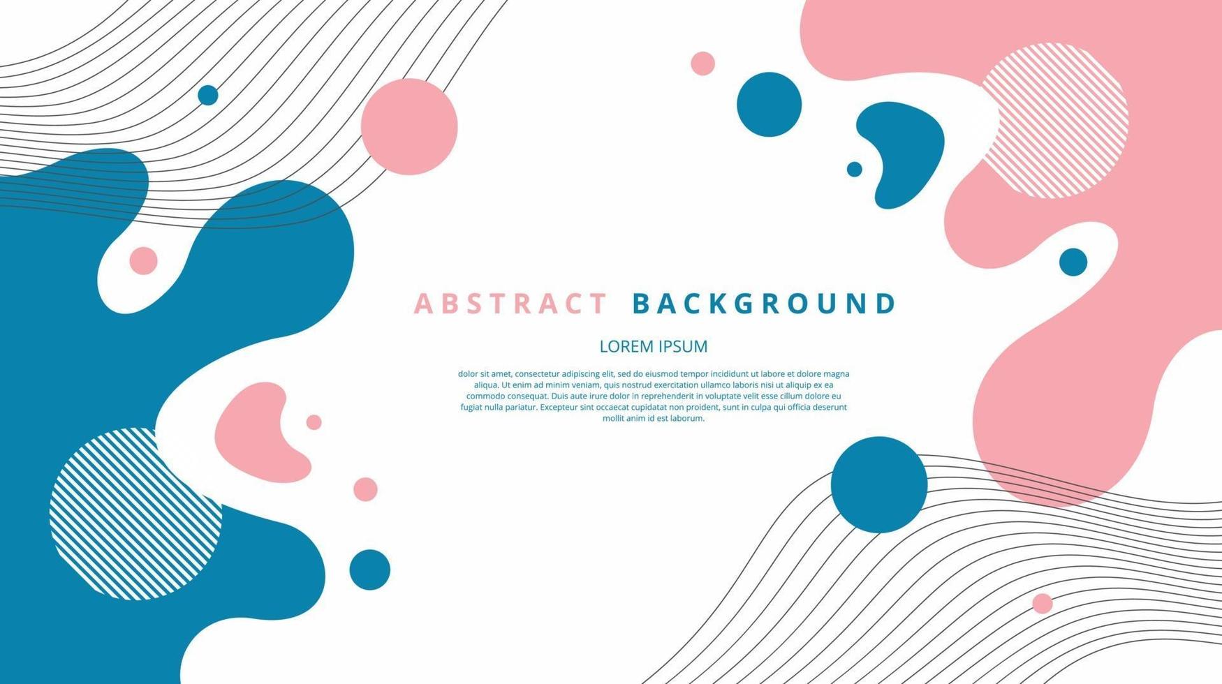 Abstract flat liquid lines background vector