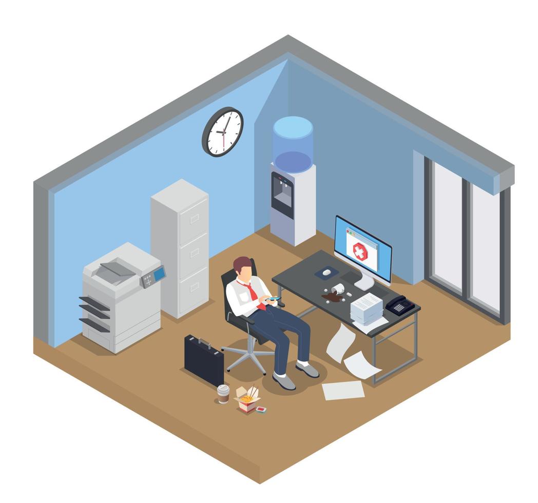 Burnout Depression Workplace Composition vector